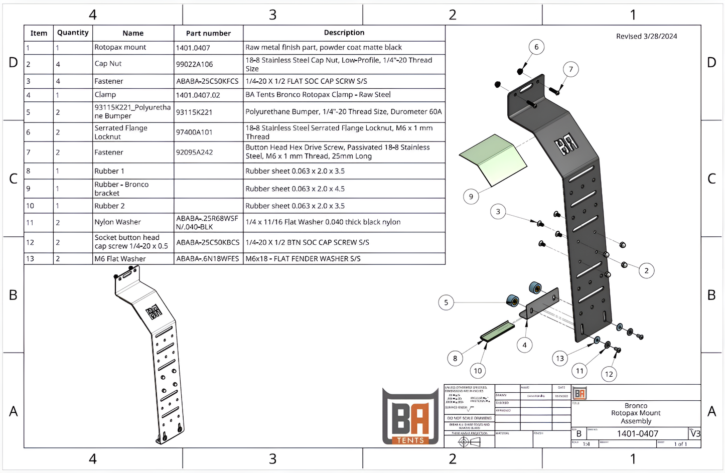 2021-24 Ford Bronco 2-Door Roof Rack for Hardtop (2.0)