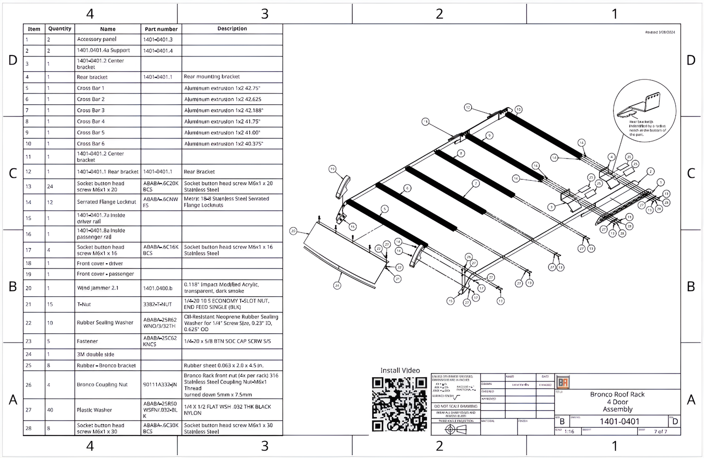 2021-25 Ford Bronco 4-Door Roof Rack for Hardtop (2.0)