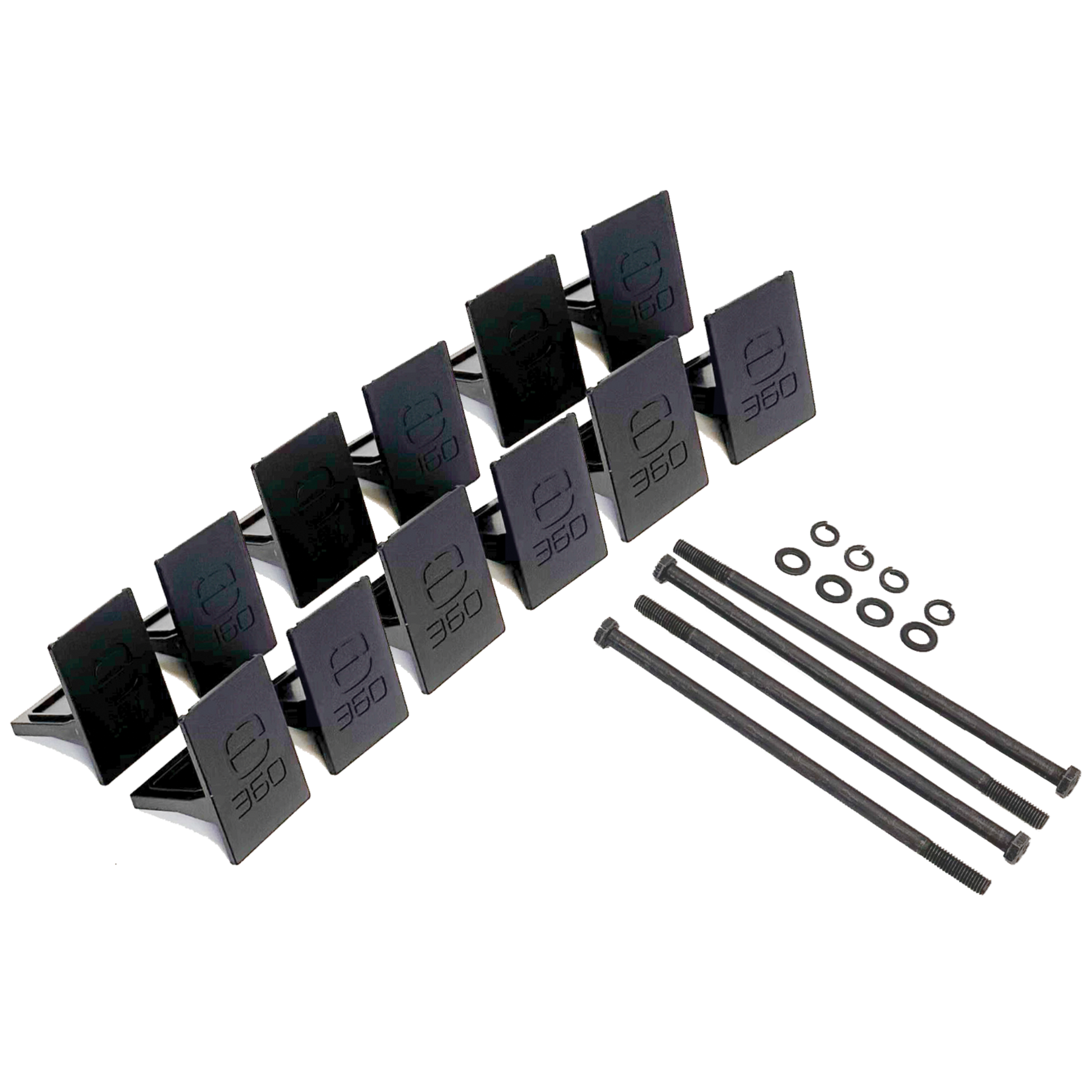 E360 EX2 4-Battery Tie Down Add-On Kit. Compatible with EX2 Edge series batteries. An EX2 base mounting kit is required for any Add-On kit. [A]