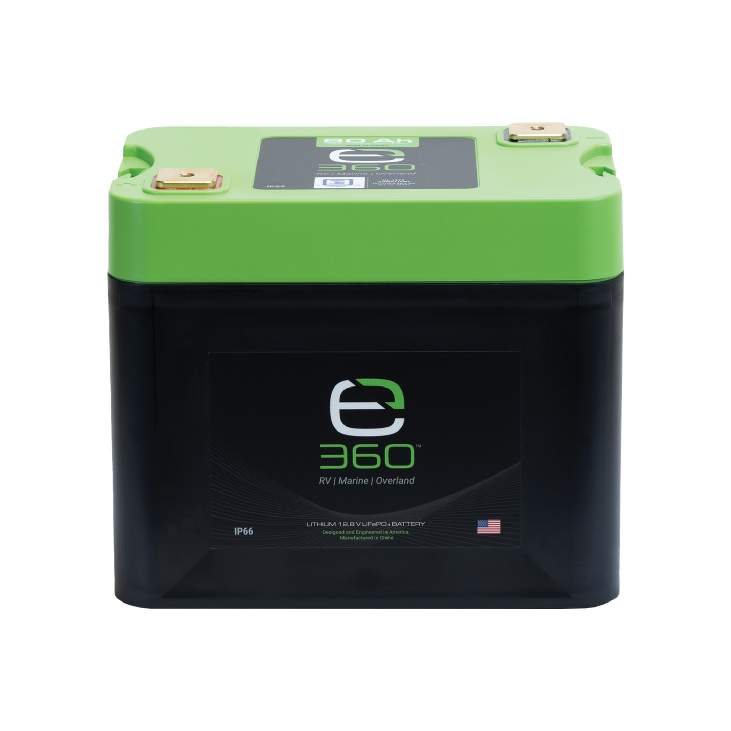 E360 12.8V 80Ah G24 High-Density LiFePO4 Deep Cycle Battery [C]