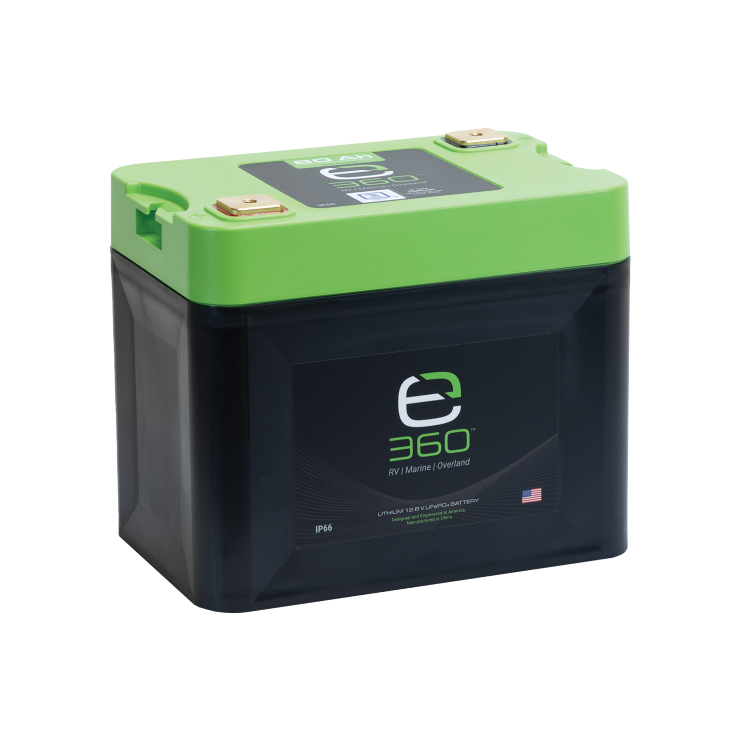 E360 12.8V 80Ah G24 High-Density LiFePO4 Deep Cycle Battery [C]