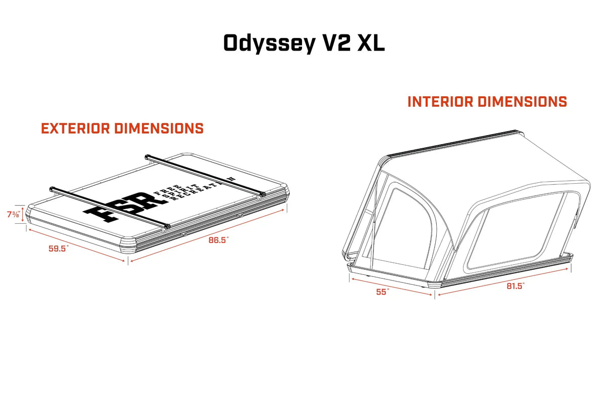 Freespirit Recreation Odyssey V2 XL Roof Top Tent