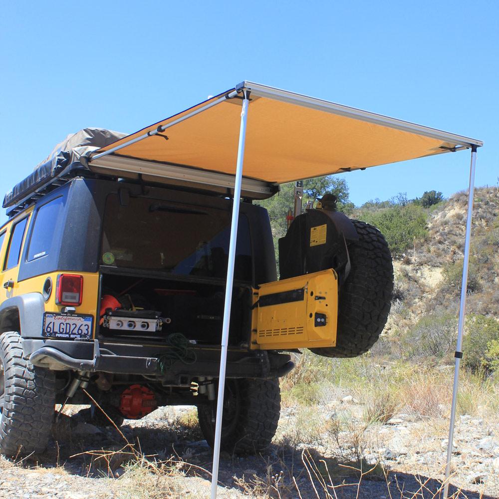 Truck or Car Awning, 4.5x6 Feet, Poly-Cotton Ripstop Fabric, Tan